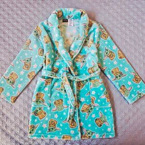 Star Wars Girls Baby Yoda Luxe Plush Pajama Robe Size 7/8